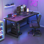  Gamer asztal minőségi íróasztal fekete 120x60x73 cm OTU-B2 (OTU-B2)