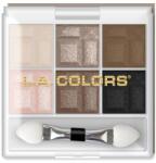 L. A. Colors Szemhéjpúder paletta, 6 szín - L. A. Colors 6 Color Eyeshadow CES463 - Delicate
