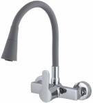 Gamma Flex 3000, falra szerelhető mosogató csaptelep rugalmas karral, szürke-króm, GMA-BFXS-3000G (GMA-BFXS-3000G)