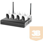 IMOU IP wifi csőkamera szett - NVR1104/F22 kit (4x 2MP-2, 8mm, H265, mikr. , IR30m; 1x NVR 4csat, 1TB HDD) (KIT-NVR1104HS-W-S2-4-F22)