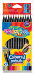 Colorino színes ceruza 12 darabos háromszög fekete fa 55796