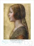  Принт Profile of a Young Fiancée, Леонардо да Винчи - репродукция (Print1034)