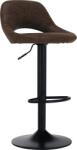 Mobikon Scaun de bar textil maro efect de piele intoarsa Lorasa 45x45x102 cm (0000352185)