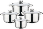 Grunberg Set 4 cratite din inox Grunberg, 1.9 l, 2.7 l , 3.7 l si 4.7 l, capace din sticla termorezistenta (GR1066)