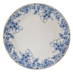 Clayre & Eef Porcelán tányér 26cm, White Blue Flowers