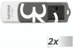 Philips Vivid Edition Shadow Grey 32GB USB 3.0 2-Pack (FM32FD00D/00)
