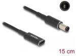 Delock 60032 Laptop töltőkábel adapterkábel USB Type-C anya - HP 7, 4 x 5, 0 mm apa 15 cm (60032)