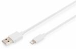 ASSMANN Charger/data cable, Lightning - USB A M/M, 1.0m, iP5/6/7, High Speed, MFI, wh (DB-600106-010-W) (DB-600106-010-W)