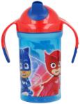 Stor - Cană de antrenament cu muștiuc de silicon și lumină, PJ MASKS, 300ml, 30140 (8412497301409)