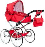 New Baby - Cărucior retro 2în1 Elen Red cu inimioare (8596164032060)