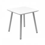  Julien műanyag kerti kisasztal, fehér asztallap, szürke lábak (219259)