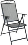  Alba fém mesh összecsukható kerti szék matt fekete (JYL-21102)
