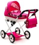 New Baby - COMFORT cărucior pentru păpuși și bebeluși roz cu flori roz (8596164117675)