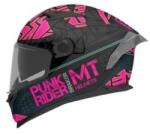 MT Helmets MT BRAKER SV PUNK RIDER B8 cască de motocicletă integrală MT BRAKER SV PUNK RIDER B8 negru și roz (MT1346A7118)