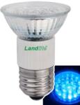Landlite LED, E27, 1.5W, 45lm, kék, spot formájú fényforrás (LED-JDR/21)