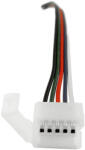 LANDLITE Csatlakozó - Kábel, 15cm kábel, 12mm, 5-pin, IP20, RGB-W LED szalag csatlakozó