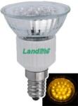 Landlite LED, E14, 1.5W, 45lm, sárga, spot formájú fényforrás (LED-JDR/21)