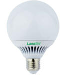 Landlite LED, E27, 9W, G95, 600lm, 3000K, SZABÁLYOZHATÓ, nagygömb formájú fényforrás (LED-G95-9W)