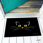  Állatos lábtörlő - Fekete cicás (LA097)