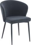 Colenis Set 8 scaune living, Kubra Colenis gama lux, stofa boucle , metal, 83x55x44 cm, Negru