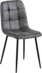 Colenis Set 6 scaune living, Ela Colenis gama lux, catifea metal, 89x44x40 cm, Antracit