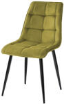 Colenis Set 6 scaune living, Mario Colenis gama lux, catifea metal, 89x60x50 cm, Verde masliniu