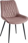 Colenis Set 6 scaune living, Adana Colenis gama lux, catifea metal, 87x60x43 cm, Roz