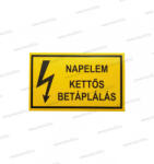  Napelem kettős betáplálás (Sárga) 100x60mm Öntapadó matrica