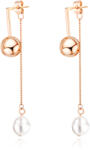 Troli Cercei atârnați frumoși cu perle 2 în 1 Rose Gold VGE573