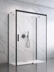 Radaway Zuhanykabin, Radaway Idea Black KDJ+S szögletes fekete zuhanykabin 160x110 átlátszó jobbos