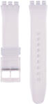 Ricardo Curea unisex din silicon transparent pentru ceas Swatch 17 mm
