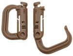 MFH Пластмасов карабинер molle, кафяв тен, 2 бр (27550r)