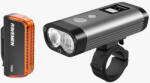 RAVEMEN LS25 USB-ről tölthető LED-es lámpa szett PR1200 + TR50 (első és hátsó), fekete-szürke