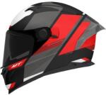 MT Helmets Cască de motociclist integrală MT BRAKER CHENTO B5 gri-roșu-alb-alb (MT1346A5615)