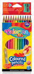 Colorino színes háromszögletű ceruza (12db) + arany-ezüst - 54706
