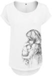 Monkey Mum® Tricou pentru alăptare Monkey Mum® alb - mamă iubitoare M (P00768-5)