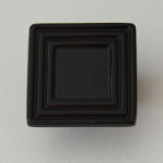 Schwinn Z038_30 Fém bútorgomb, fekete szín, szögletes (Z038_30)