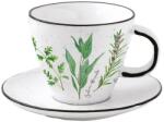 Easy Life Porcelán Fűszernövényes Csésze Aljjal - 250 ml - Herbarium