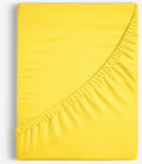 Goldea cearceaf de pat 100% bumbac cu elastic - galben 80 x 200 cm