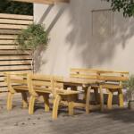 vidaXL Set mobilier de exterior, 3 piese, lemn de pin tratat (3096605) - comfy