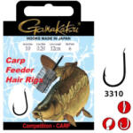 Gamakatsu Carlige Gamakatsu Carp Hair 3310b 0, 18mm, 10 Buc Plic, Nr 12 (gk.140306.12.18)