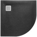 Roca Terran cădiță de duș semirotundă 90x90 cm negru AP10538438401400 (AP10538438401400)