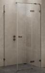 NEW TRENDY Avexa Gunmetal Brushed cabină de duș 110x100 cm dreptunghiular gunmetal periat/sticlă transparentă EXK-3364 (EXK3364)