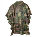 MFH Poncho impermeabil rip stop camuflaj woodland MFH, cu husa transport (08524T)