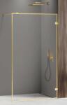 NEW TRENDY Avexa Gold Shine perete cabină de duș walk-in 80 cm auriu luciu/sticla transparentă EXK-2159