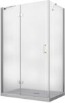 Besco Viva cabină de duș 120x90 cm dreptunghiular crom luciu/sticlă transparentă VPL-129-195C (VPL129195C)