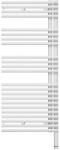 Zehnder Forma Asym calorifer de baie scară 116.1x49.6 cm alb LFAR-120-050-05