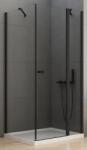 NEW TRENDY New Soleo Black cabină de duș 100x90 cm dreptunghiular negru mat/sticlă transparentă K-0545 (K0545)