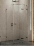 NEW TRENDY Avexa Gunmetal Brushed cabină de duș 100x90 cm dreptunghiular gunmetal periat/sticlă transparentă EXK-3357 (EXK3357)