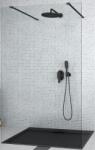 Besco Aveo perete de duș 140 cm negru mat/sticla transparentă ADB-140-195C